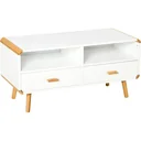 TV cabinet with 2 drawers and open shelves white