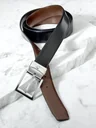 Reversible belt 125 cm, black-brown