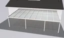 Patio roof Premium, white, 9135 x 5060 mm - Polycarbonate multi-wall sheets 16 mm, opal