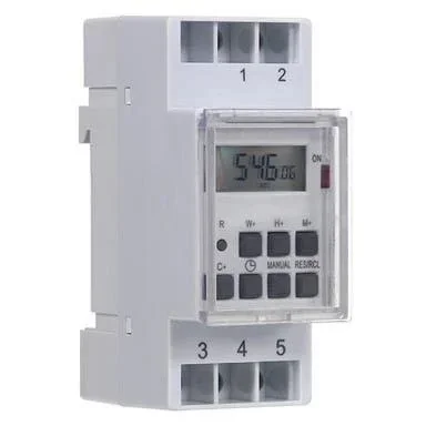 "Digital weekly timer - DIN rail mounting image"
