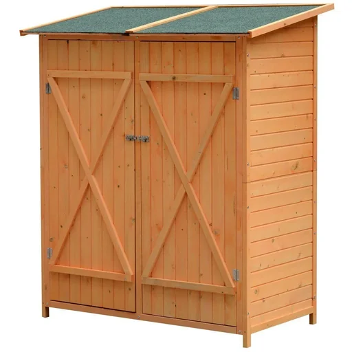"Tool shed wood garden shed tool shed double door image"
