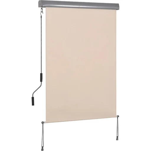 "Vertical awning with hand crank dark grey image"
