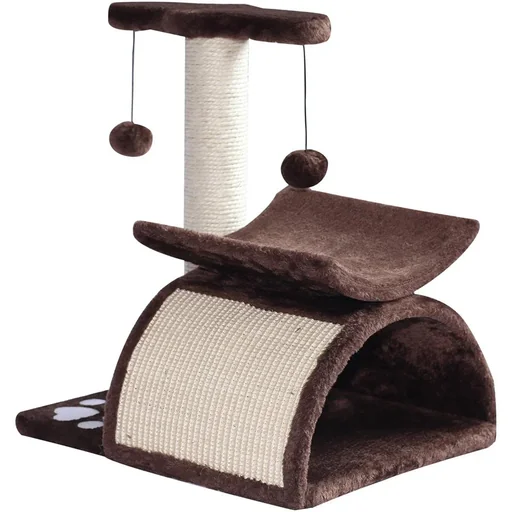 "Cat scratching post with ball image"