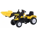 Pedal car tractor with front loader from 3 years black+yellow