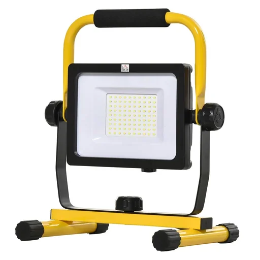 "LED construction spotlight work light construction spotlight 50W 5000-6000LM with 5M cable 5000K IP65 waterproof adjustable light head image"