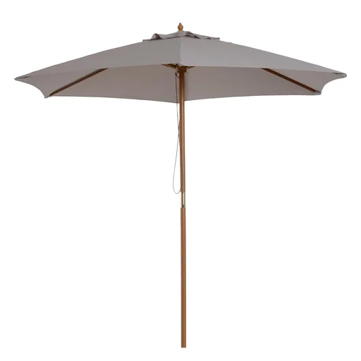 "Parasol awning 3-stage bamboo 180/ polyester grey image"