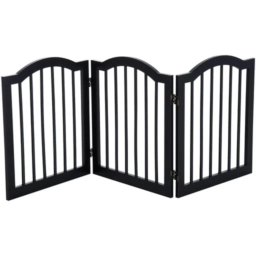 "Dog barrier 154.5cm foldable black image"