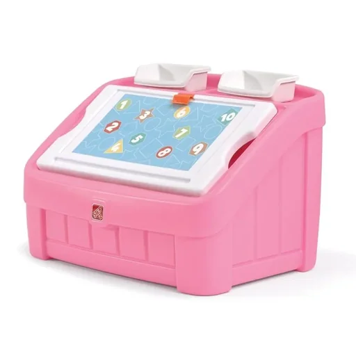 "2-In-1 Toy Box & Art Member (Pink) image"