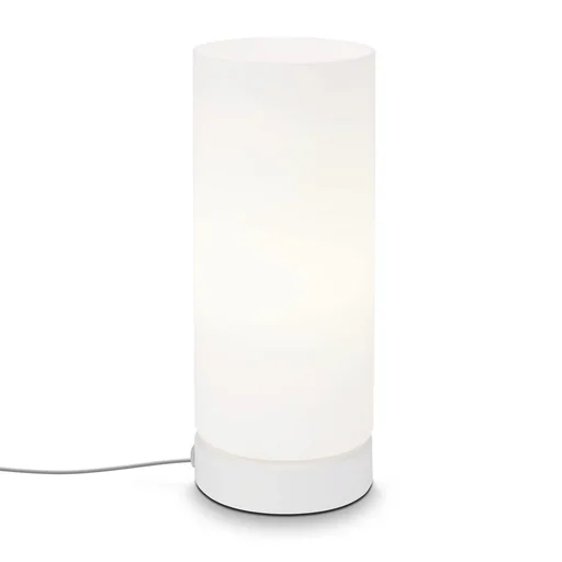 "PAIPA table lamp, white, opal glass, cable switch, E14 socket image"