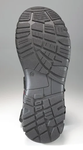 "Trekking sandals with 3 Velcro fasteners, color black, size 42 image"