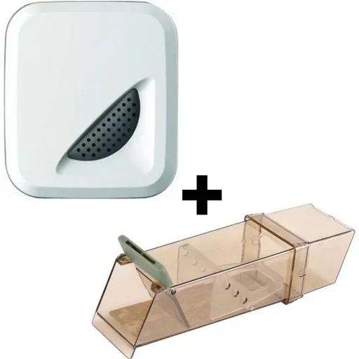 "Pest-Stop Ultrasonic Mouse and Rat Repellent + INCL. Pest-Stop Long Trip Trap Mousetrap image"