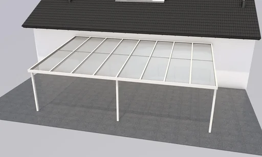 "Patio roof Premium, white, 8125 x 5060 mm - Klima blue image"
