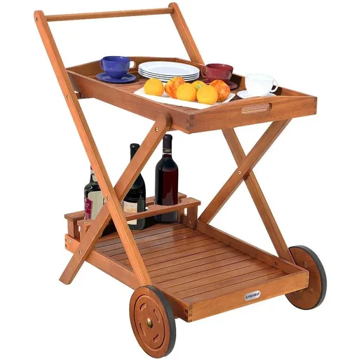 "Cart with acacia wood wheels image"