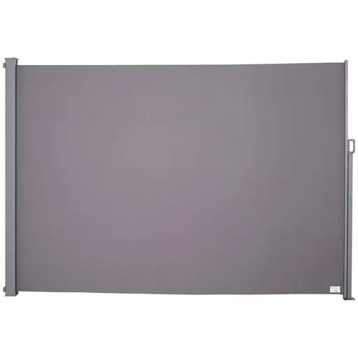 "Side awning, privacy and sun protection, side roller blind, polyester, grey, 3 x 2 m image"