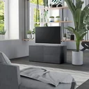 TV cabinet 80x34x36 cm chipboard grey