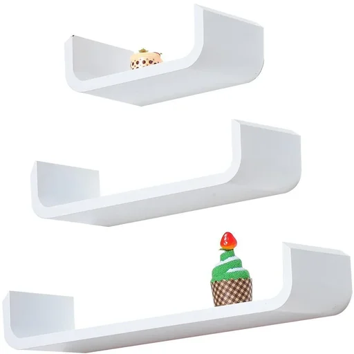 "Wall shelf 3 pcs. white image"