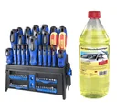 Screwdriver bit set 81-piece including summer windshield cleaner with citrus scent