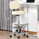 Bar stools swivel chairs bar stools work stools office stools adjustable height 360° swivel with backrest padded large S