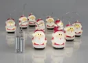 10 LED fairy lights with snowmen