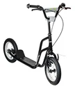 Roller Fun AIR, 12-inch pneumatic tires, steel frame, V-brake, height-adjustable handlebar, including stand, black