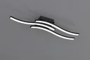 LED ceiling light ROUTE, 3x5 W, 3000K, 3x500 lm, matt black, white plastic