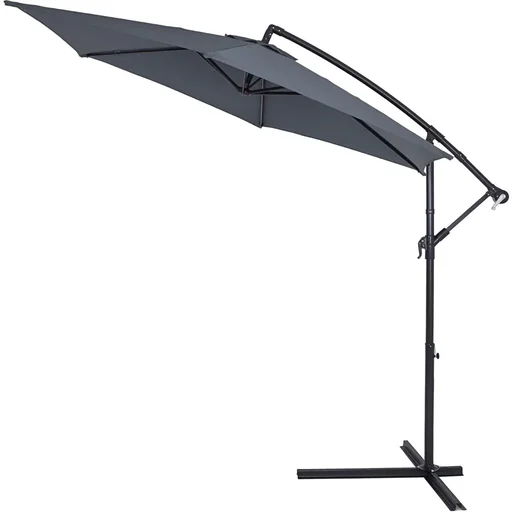 "Parasol foldable aluminum Antacite with crank Ø 300 cm image"