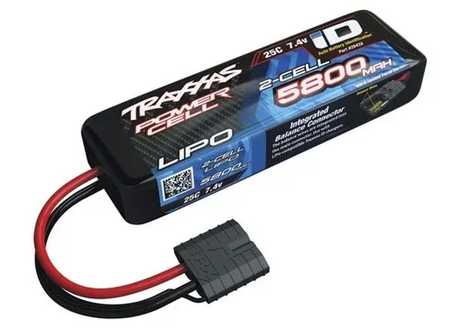 "LiPo battery pack, 5800 mAh 7.4 V, 2-cell 25C with iD connector image"