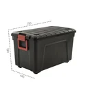 Boîte de rangement polyvalente 110 litres, avec roulettes