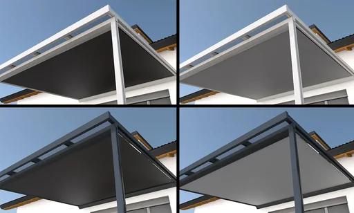 "St. Tropez under-roof awning, 3 x 3 m, anthracite, fabric 314638 image"