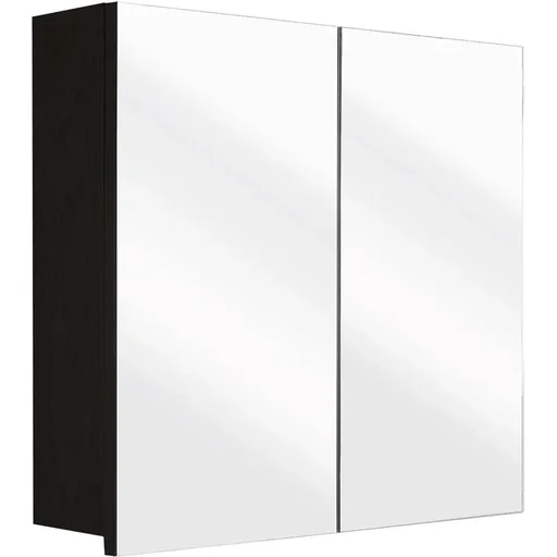"Concept mirror cabinet 80cm black fsc image"