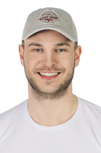 "Cap with embroidery, color beige, size 57/58 image"