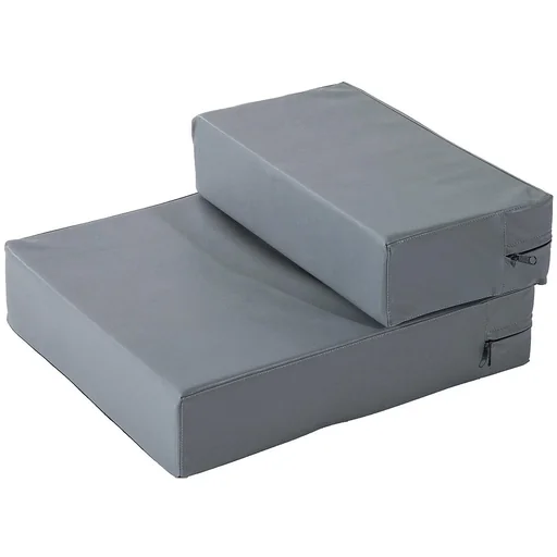 "Pet stairs foldable base for cats and dogs grey image"