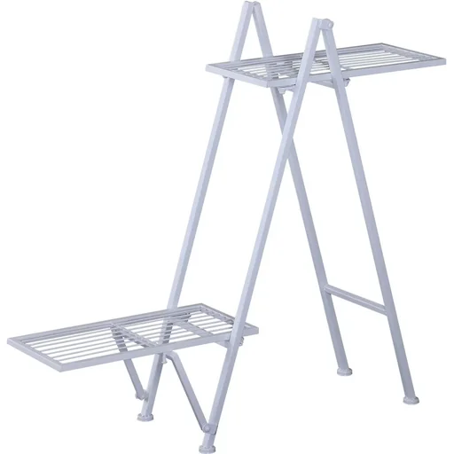 "Plant shelf plant stand flower stand flower staircase metal white 86 x 24 x 81 cm image"