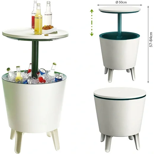 "Drinks cooler - white/turquoise - Ø50cm - 30L image"