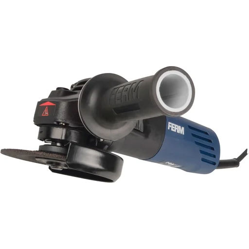 "AGM1067P Angle Grinder 750W - 115mm - Soft grip - Spindle lock - With side handle and hex key image"
