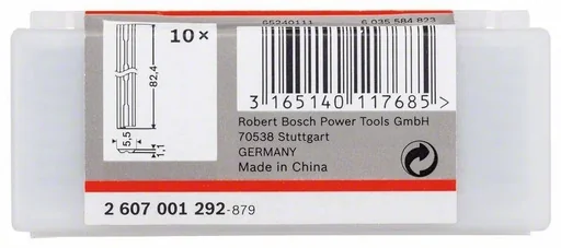 "Planer blades, 82 mm, straight, carbide, 40°, 10 pieces image"