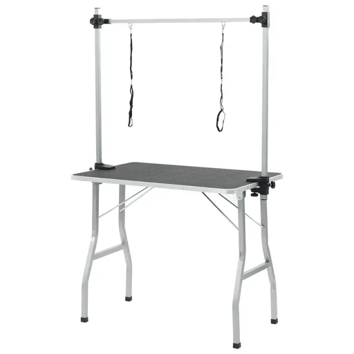 "Pet grooming table with 2 leash options image"