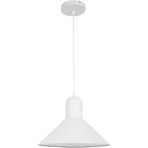 "Hanging lamp ceiling spotlight industrial vintage E27 40W kitchen bar metal white ?34.5 x H28 cm (without bulb) image"
