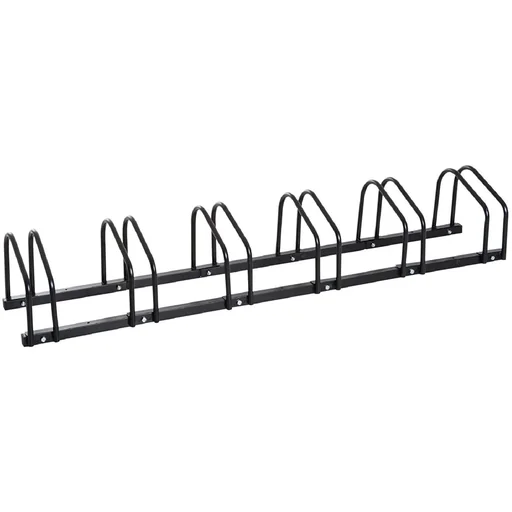 "Bicycle stand for 5 bicycles, black image"