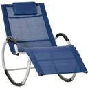 Garden chair with rocking function, blue, 65 x 144 x 83 cm