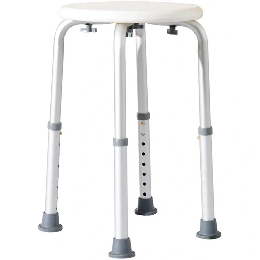 "Bath stool round white image"