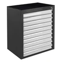 Drawer cabinet / tool cabinet mammut, 10 drawers, RAL 7016 / 7035