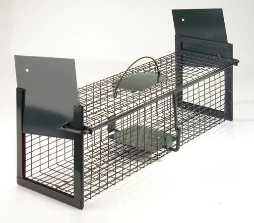 "Piège vivant "2" pour martres, rats, etc., deux entrées - 103 x 27 x 27 cm image"