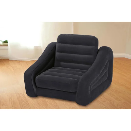 "Inflatable folding chair with cup holder image"