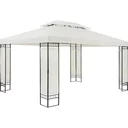 Pavillon/Gartenpavillon XXL - 3 x 4 x 2,6m - creme