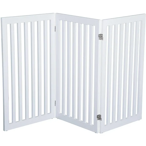"Dog barrier 154.5cm foldable white image"