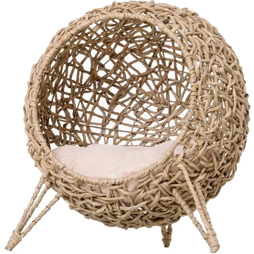 "Cat basket with cushion image"
