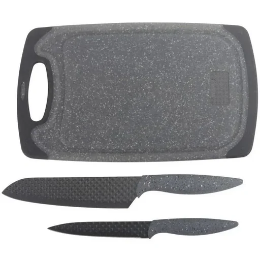 "NL 2-piece knife set with cutting board - red image"