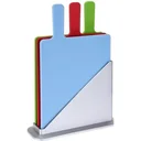 Excellent Houseware 4-piece cutting board set with holder - plastic - 24 x 30 x 0.5 cm - dishwasher safe