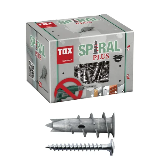 "Plasterboard anchor Spiral Plus 37-2 + screw image"